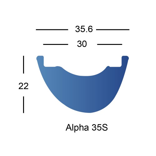 [Alpha 35S] Supreme Cross Country 29" Mountain Bicycle Carbon Rim 30mm Internal 230g (Advanced Single-Point)