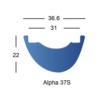 [Alpha 37S] Supreme Cross Country 29" Mountain Bicycle Carbon Rim 31mm Internal 230g (Advanced Single-Point)